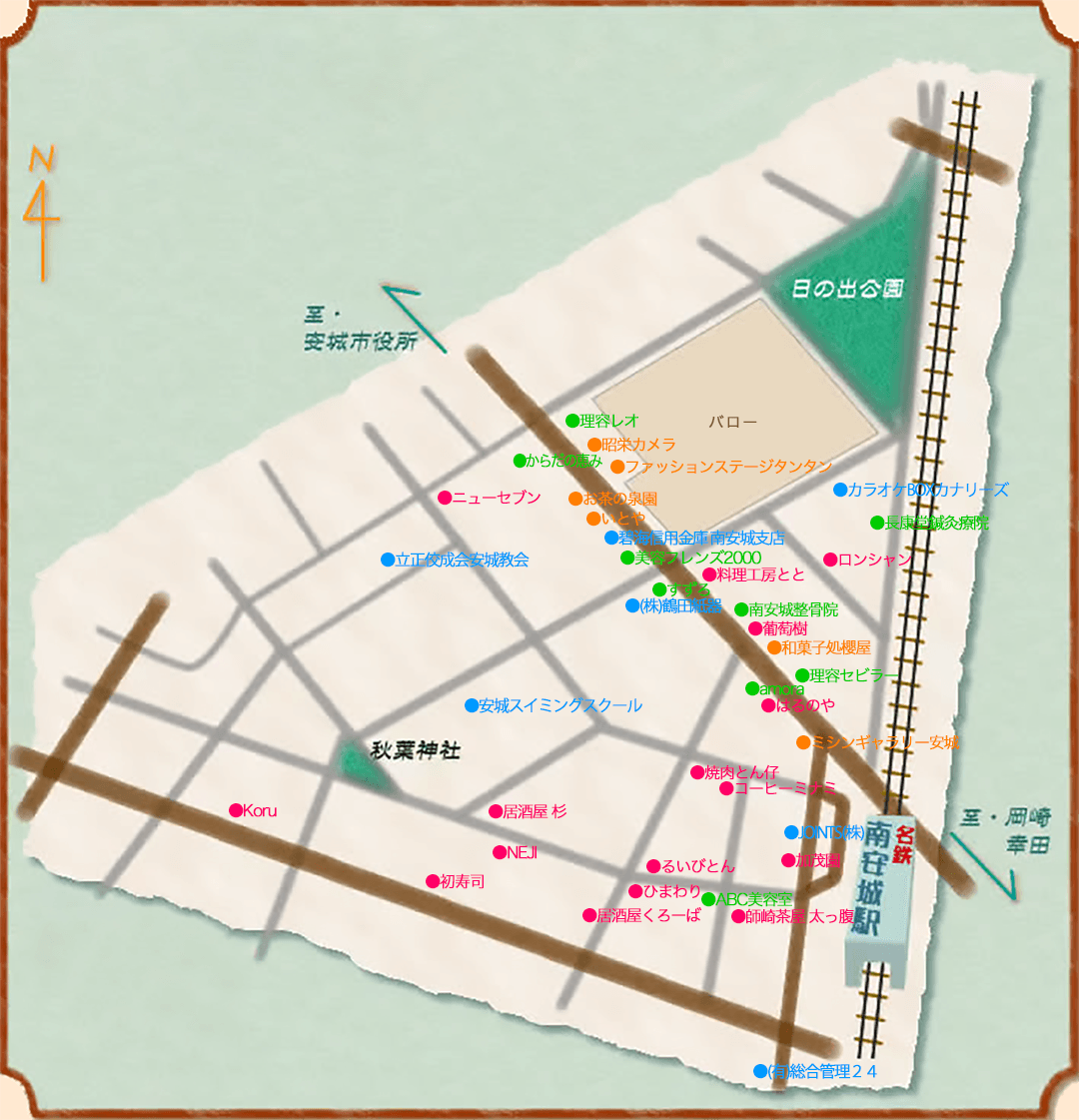 日の出商店街の地図
